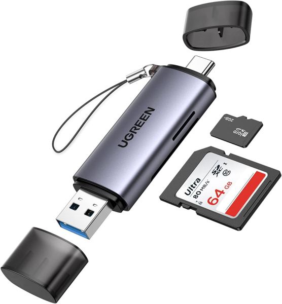 Lector de Tarjetas Ugreen 2 en 1 USB-C OTG 50706 - Silver