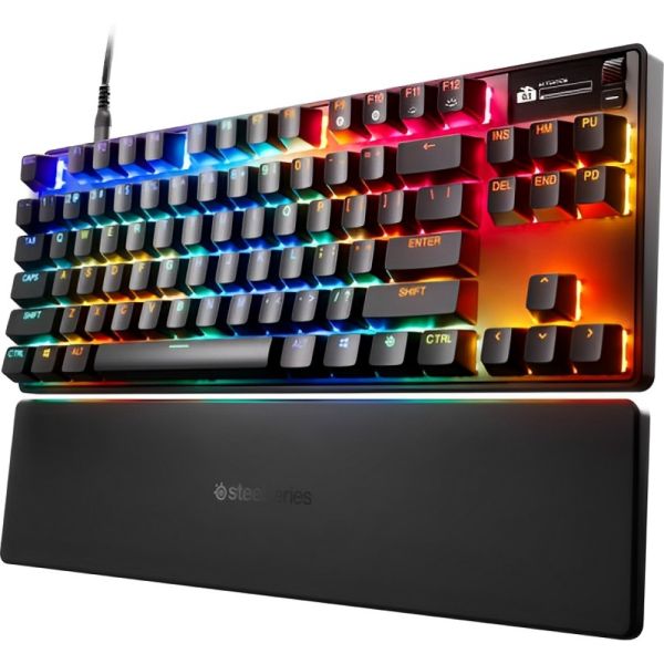 Teclado Gamer Mecánico SteelSeries 64740 Apex Pro TKL Gen 3 RGB USB - Negro (Inglés)