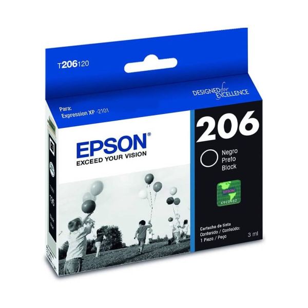 Cartucho de Tinta Epson T206 - Negro