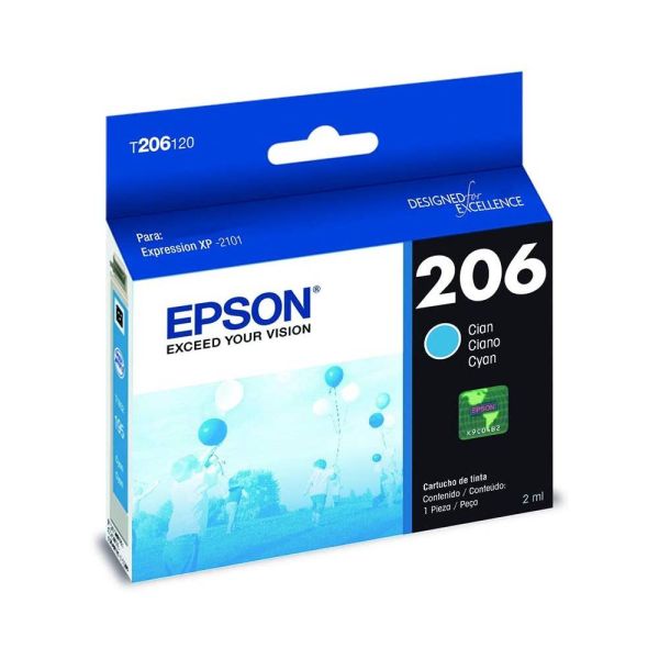Cartucho de Tinta Epson T206 - Cyan