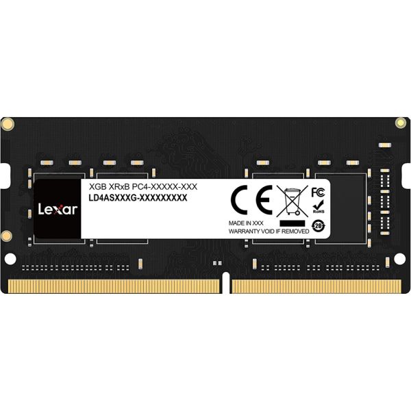 Memoria RAM DDR4 SO-DIMM Lexar 3200 MHz 16 GB LD4AS016G-B3200GSST - Negro