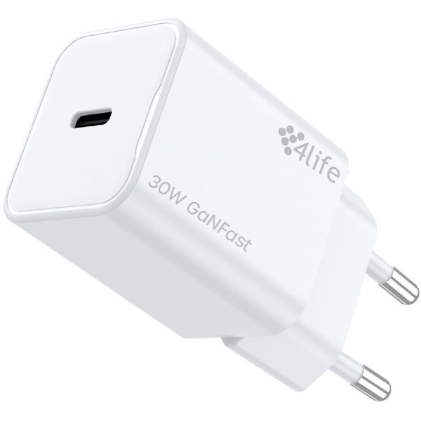 Cargador 4Life FL8230CGW 30 W GaNFast USB-C - Blanco