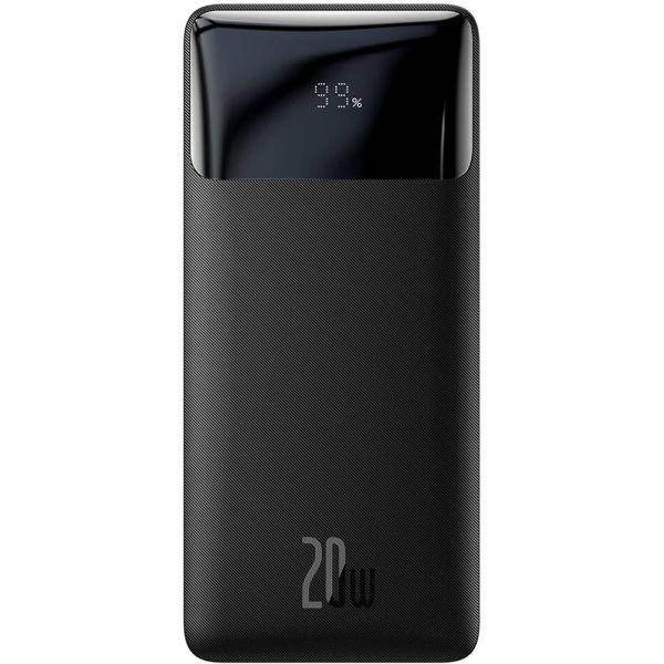Cargador Portátil Baseus Bipow LCD 20 W 10.000 mAh 2 x USB-A + USB-C + Micro USB - Negro (PPBD050301)