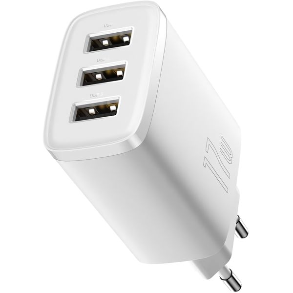 Cargador de Pared Baseus Compact 17 W 3 x USB-A - (CCXJ0201)