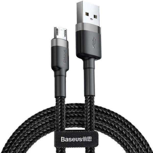 Cable USB-A a Micro USB Baseus Cafule - Negro 50 cm (CAMKLF-AG1)