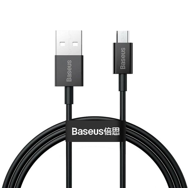 Cable USB-A a Micro USB Baseus Superior 2A CAMYS-01 - Black 1 metro