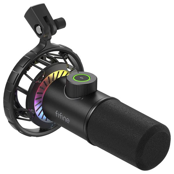 Micrófono Fifine K658 RGB - Negro