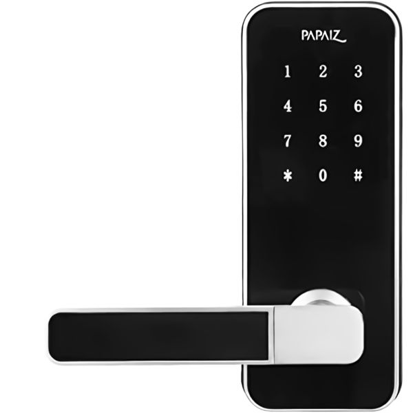 Cerradura Electrónica Papaiz Smart Lock Izquierda - Negro / Plata