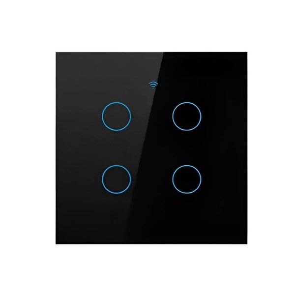 Interruptor de Luz Inteligente Moes WRS-BR4 4 Botones - Negro