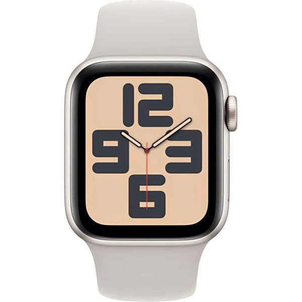 Apple Watch SE 2ª generación (2024) caja de aluminio en Starlight correa deportiva en color Starlight 44 mm M/L MXEV3LL/A