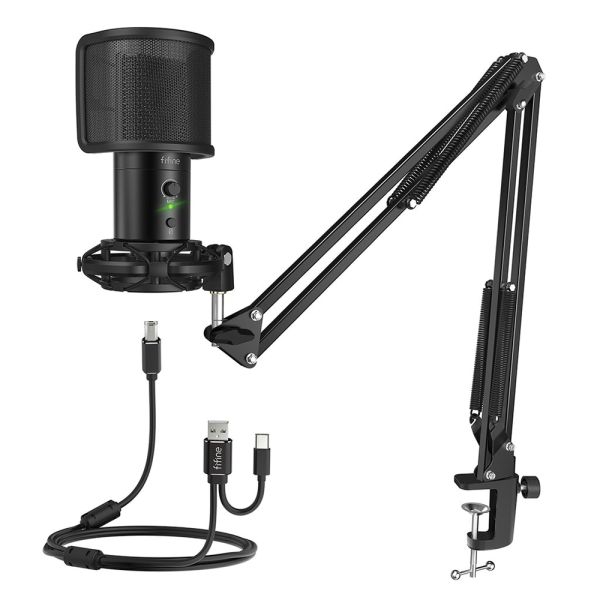 Micrófono Fifine T683 con Kit para Streaming y Podcast