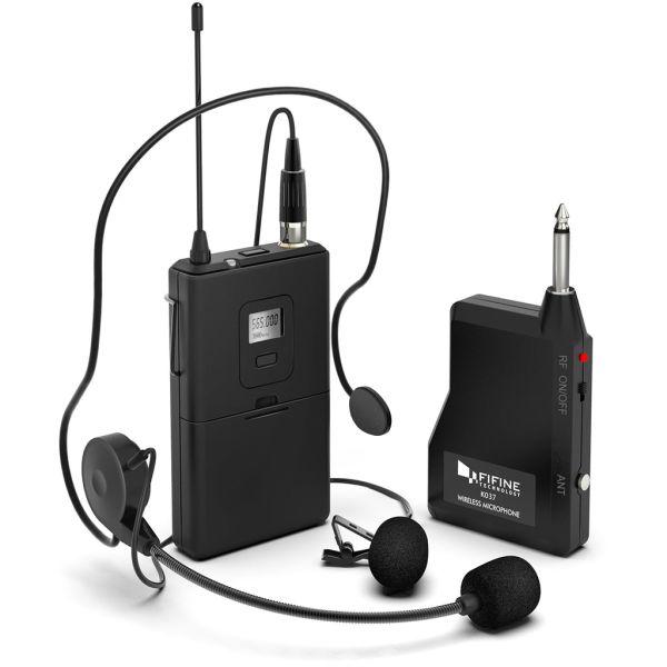 Sistema Inalámbrico Fifine K037B con Micrófono de Solapa y Auriculares