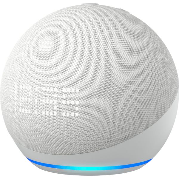 Amazon Echo Dot 5° Gen con Reloj - Blanco