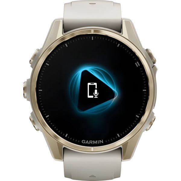 Reloj Smartwatch Garmin Fēnix 8 Sapphire 43 mm - Soft Gold/Beige Band (010-02903-10)