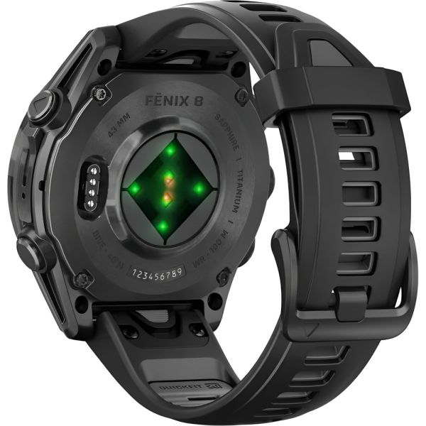 Reloj Smartwatch Garmin Fēnix 8 Sapphire 43 mm - Carbon Gray/Titanium Black (010-02903-20)