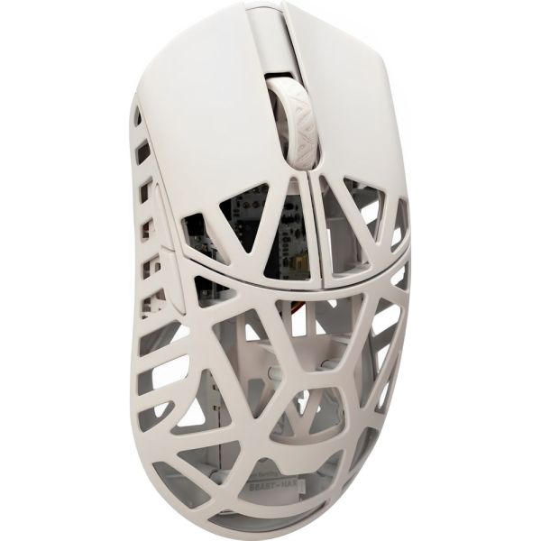 Mouse Gamer Inalámbrico WLmouse Beast X Max Magnesium - Milky White