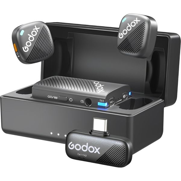 Sistema de Micrófono Godox CUBE-C Combo 1TX+1RX Inalámbrico