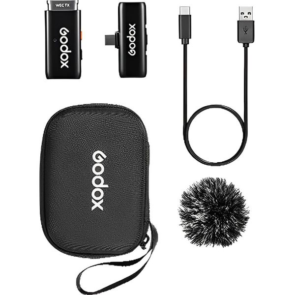 Sistema de Micrófono Godox WES2 USB-C 2TX+1RX Inalámbrico