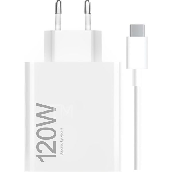 Cargador de Pared Xiaomi HyperCharge MDY-14-EE USB-A 120 W - Blanco + Cable USB-C