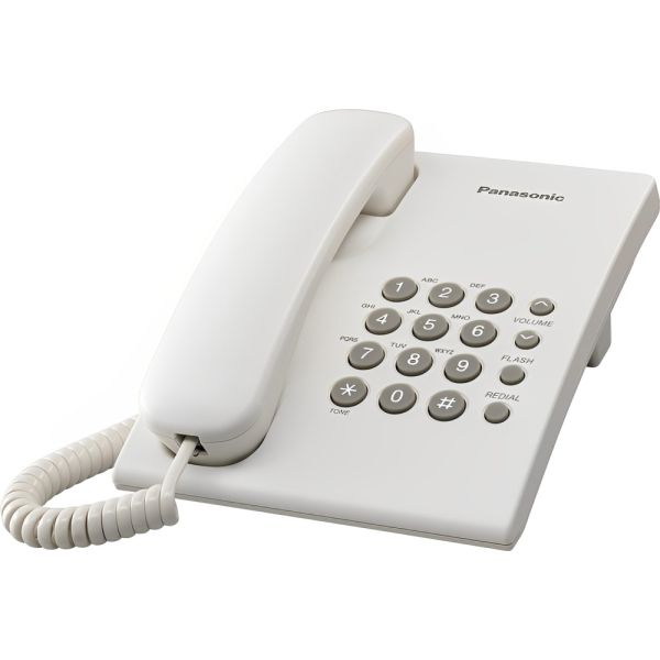 Teléfono Panasonic KX-TS500 con Cable - Blanco