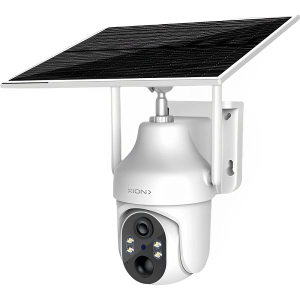 Cámara de Vigilancia Xion XI-CCTV84GS 4MP 4G con Panel Solar - Blanco/Negro