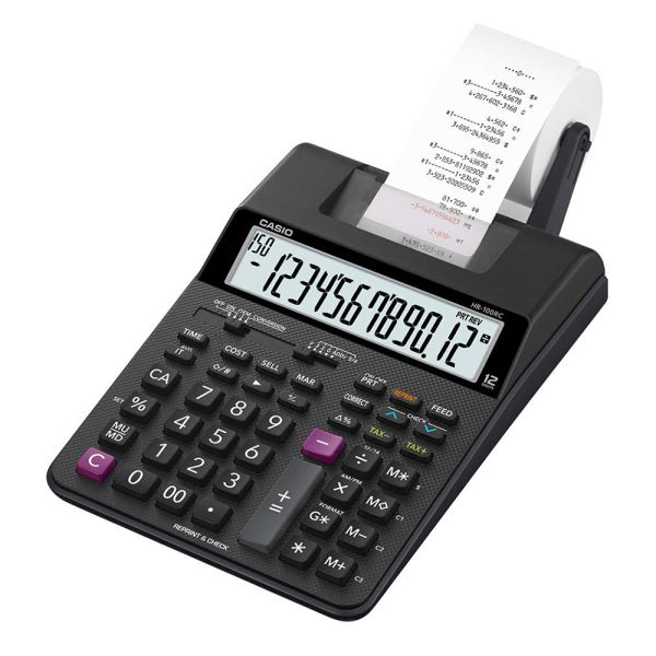 Calculadora con Bobina Casio HR-100RC - Negro