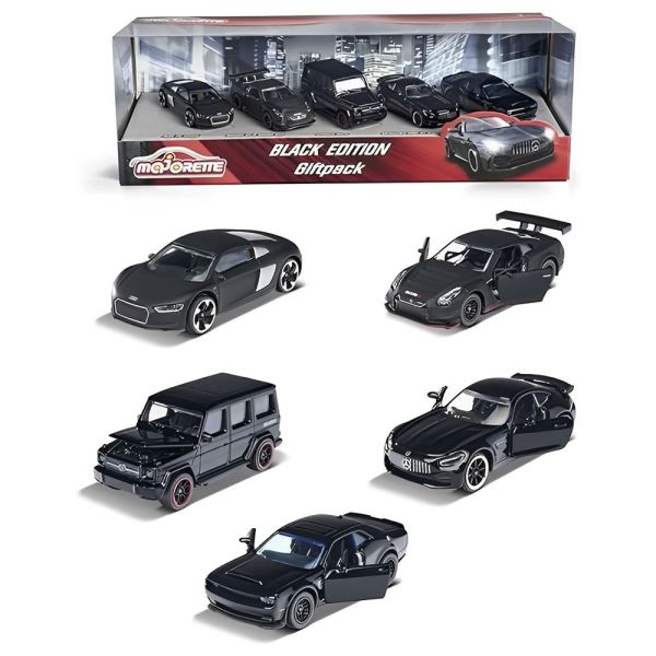Set de Vehículo Majorette Black Edition - 5 piezas