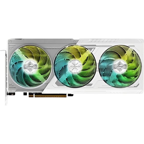 Placa de Video ASRock AMD Radeon RX 9070 XT Steel Legend 16 GB GDDR6 - Blanco