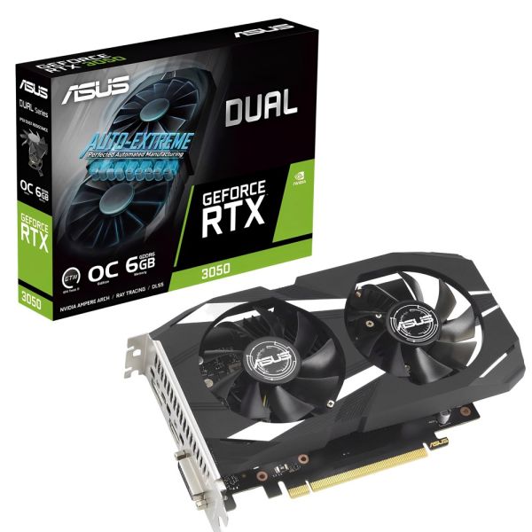 Placa de Video Asus Dual GeForce RTX 3050 OC Edition 6 GB GDDR6 (90YV0K60-M0NA00)
