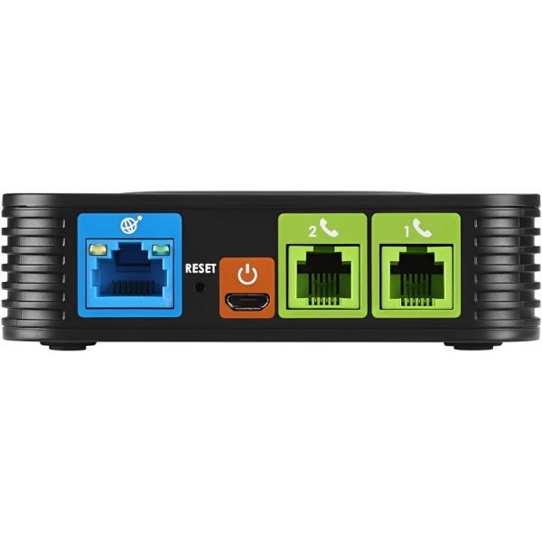 Adaptador Telefónico Analógico Grandstream HT802 - Negro