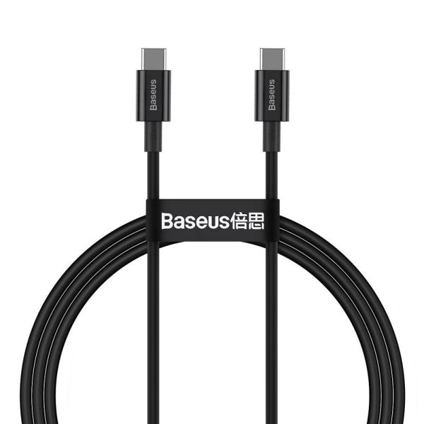 Cable USB-C a USB-C Baseus CATYS-B01 Superior 100 W - Black 1 metro
