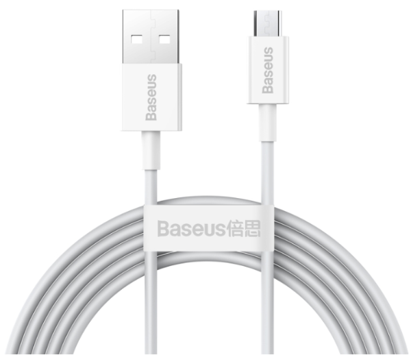 Cable USB-A a Micro USB Baseus CAMYS-A02 Superior 2A - White 2 metros
