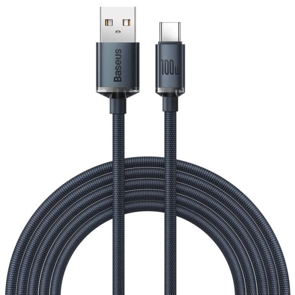 Cable USB-A a USB-C Baseus CAJY000401 Crystal Shine 100 W - Black 1.2 metros