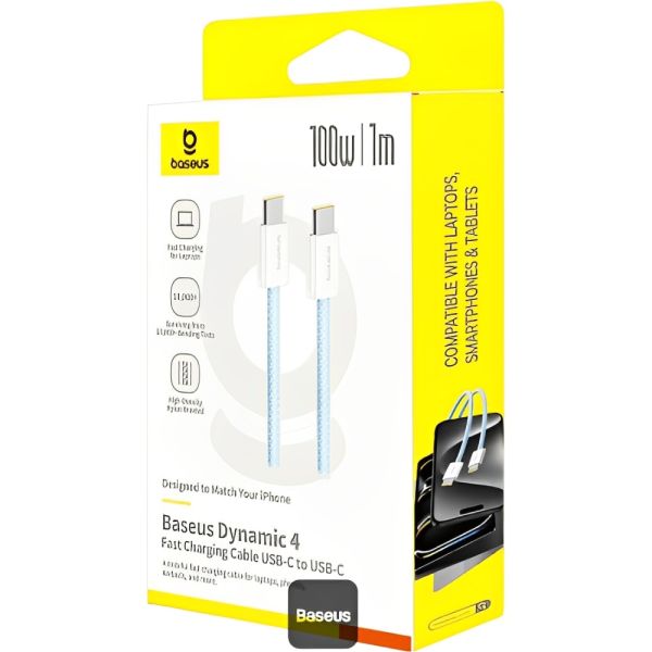 Cable USB-C a USB-C Baseus Dynamic 4 100 W - Azul 1 metro (P10381400311-00)