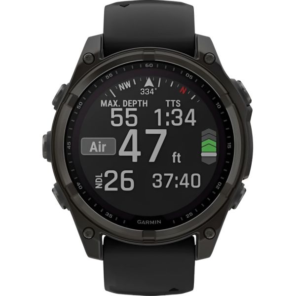 Reloj Smartwatch Garmin Fenix 8 Solar Sapphire 47mm - Carbón Gray/Black (010-02906-10)