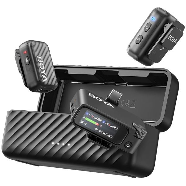 Kit Micrófono Boya Boyamic 2 (2TX+1RX) Inalámbrico - Negro