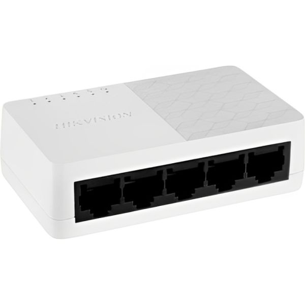 Conmutador Hikvision DS-3E0505D-O 1000 Mbps 5 Puertos - Blanco/Negro