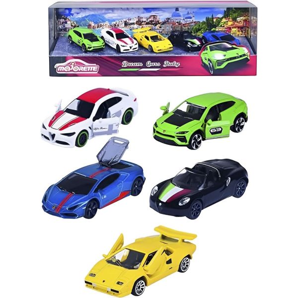 Set de Vehículo Majorette Dream Cars Italy - 5 piezas