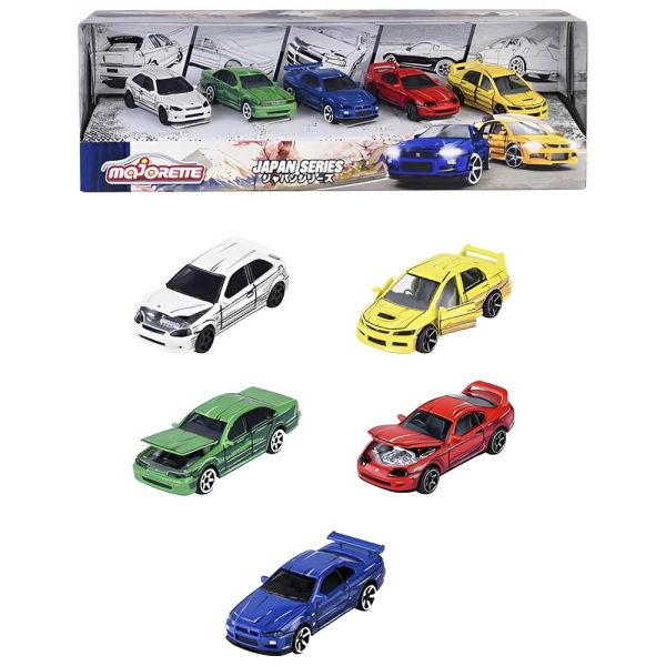 Set de Auto Majorette Japan Series - 5 piezas
