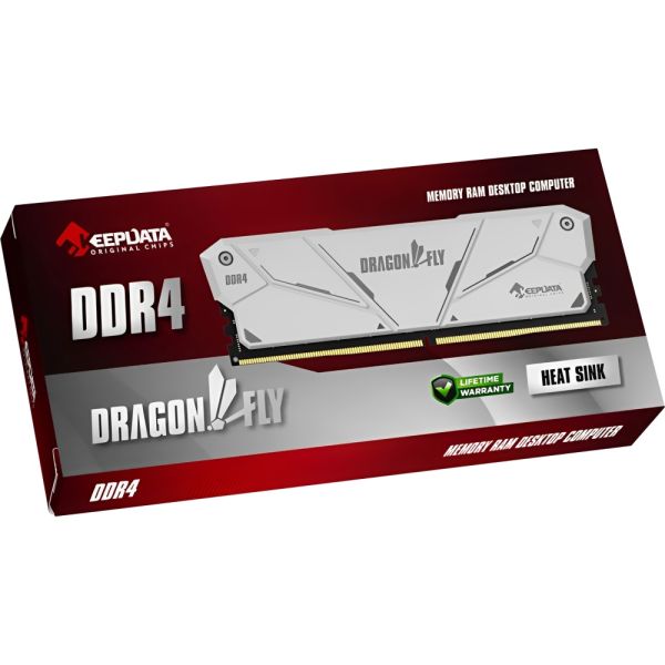Memoria RAM DDR4 Keepdata 3600 MHz 8 GB DragonFly - Blanco (KDH36C18W/8G)