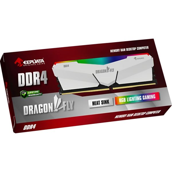 Memoria RAM DDR4 Keepdata 3600 MHz DragonFly RGB - Blanco (KDHRGB36C18W)