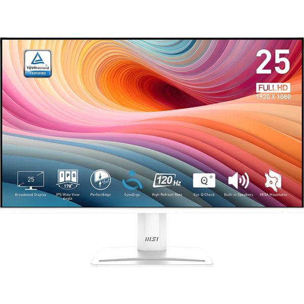 Monitor MSI Pro MP251W E2 IPS 24.5" Full HD 120 Hz / 1 ms - Blanco