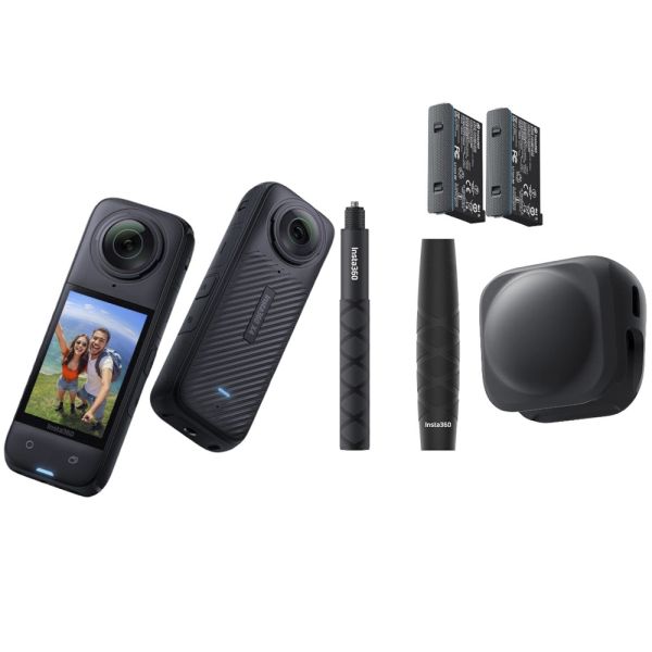 Kit Cámara de Acción Insta360 X4 Travel Bundle- Negro (CINSABMA)