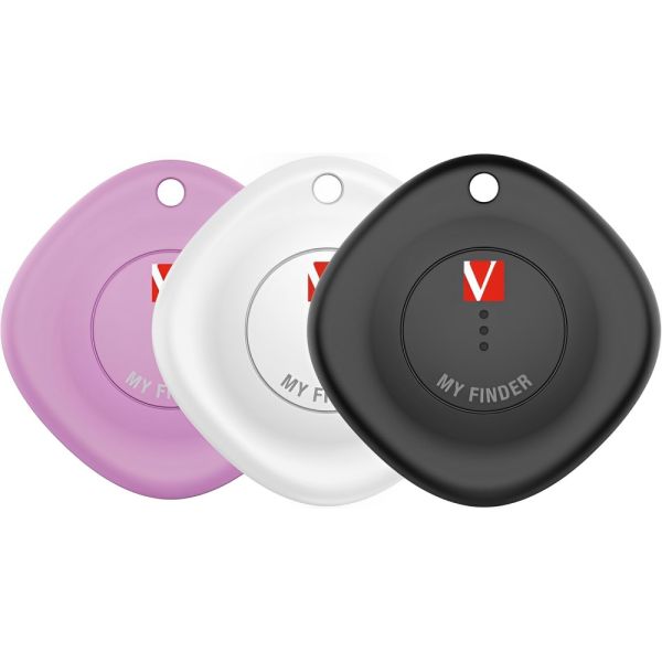 LLavero Localizador Verbatim My Finder 32132 Bluetooth - Black/White/Purple 3 piezas