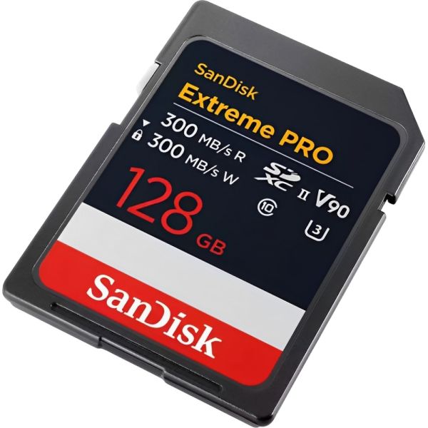 Memoria SD SanDisk Extreme Pro 300-300 MB/s U3 V90 UHS-II 128 GB (SDSDXDM-128G-GN4IN)