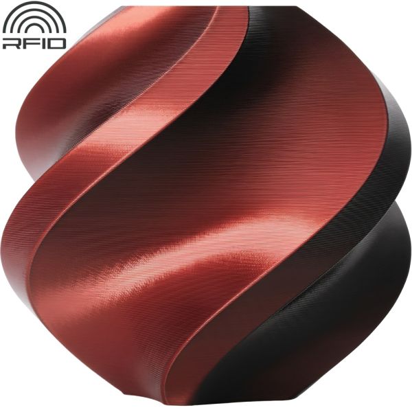 Filamento para Impresora 3D Bambu Lab Pla Silk Dual Color 1.75 mm - Velvet Eclipse (Black/Red) 1kg