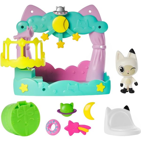 Set Balcon con Figuras Spin Master Gabby's Dollhouse Pandy Paw's Dreamy Lookout - 8 piezas