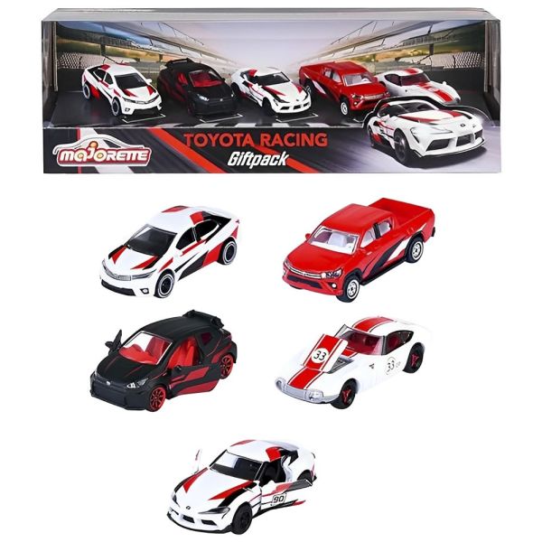 Set de Vehículo Majorette Toyota Racing - 5 piezas