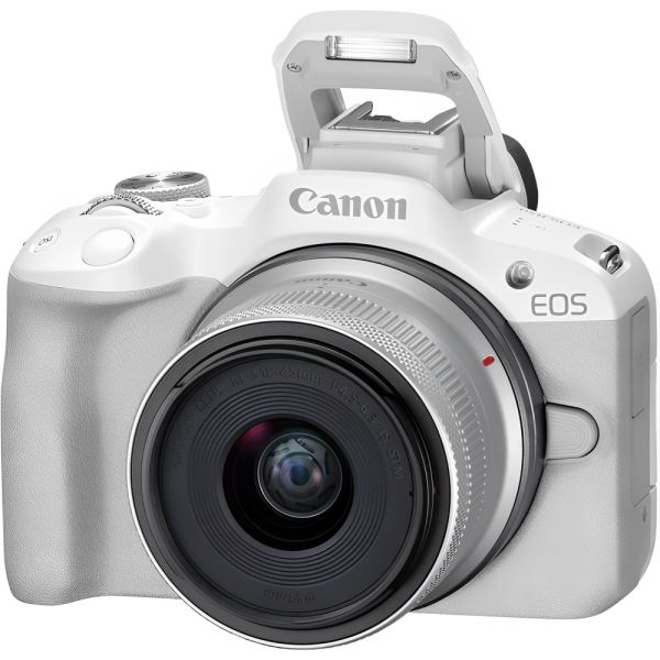 Cámara Canon EOS R50 Mirrorless 4K Kit RF-S 18-45mm f/4.5-6.3 IS STM - Blanco
