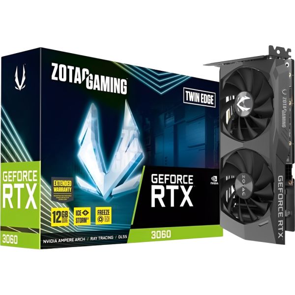 Placa de Video Zotac Gaming GeForce RTX 3060 Twin Edge 12 GB GDDR6 (ZT-A30600E-10M)